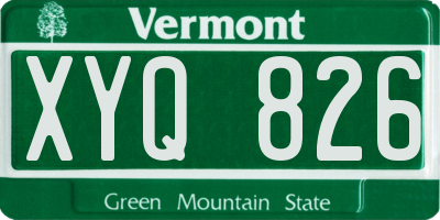 VT license plate XYQ826