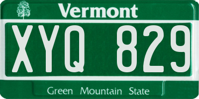 VT license plate XYQ829