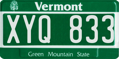 VT license plate XYQ833