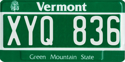 VT license plate XYQ836