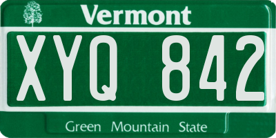 VT license plate XYQ842