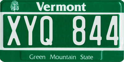 VT license plate XYQ844