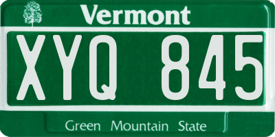 VT license plate XYQ845