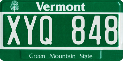 VT license plate XYQ848