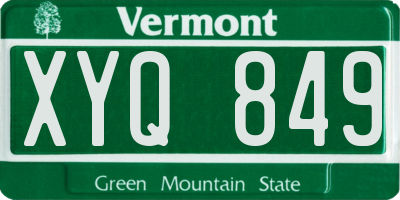 VT license plate XYQ849