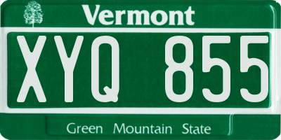 VT license plate XYQ855