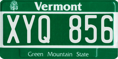 VT license plate XYQ856