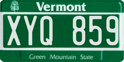 VT license plate XYQ859