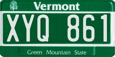 VT license plate XYQ861