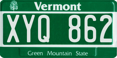 VT license plate XYQ862