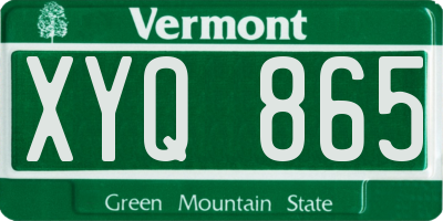 VT license plate XYQ865