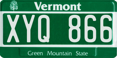 VT license plate XYQ866