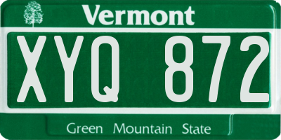 VT license plate XYQ872