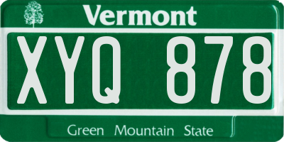 VT license plate XYQ878