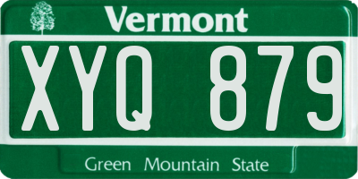 VT license plate XYQ879