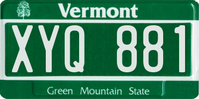 VT license plate XYQ881