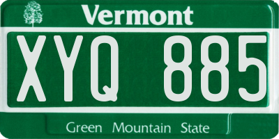 VT license plate XYQ885
