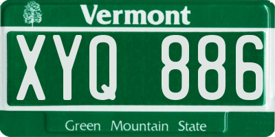VT license plate XYQ886