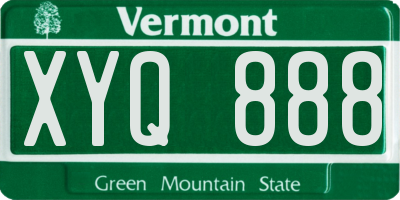 VT license plate XYQ888
