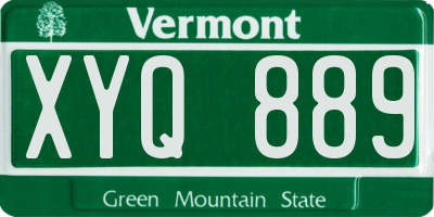 VT license plate XYQ889