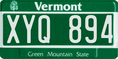 VT license plate XYQ894