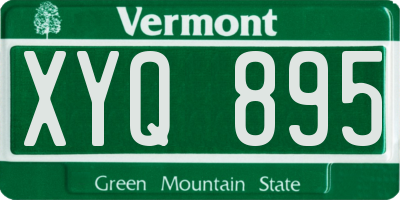 VT license plate XYQ895