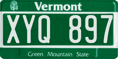 VT license plate XYQ897