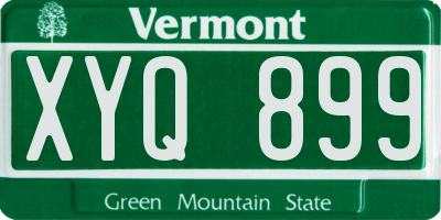 VT license plate XYQ899