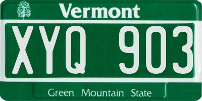 VT license plate XYQ903
