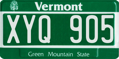 VT license plate XYQ905
