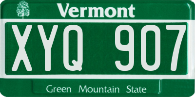 VT license plate XYQ907