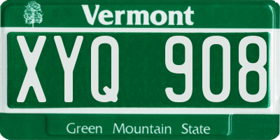 VT license plate XYQ908