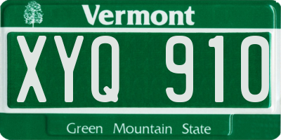 VT license plate XYQ910