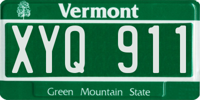 VT license plate XYQ911