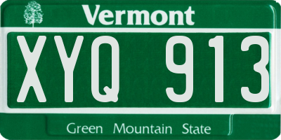 VT license plate XYQ913