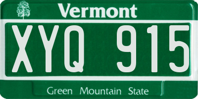 VT license plate XYQ915