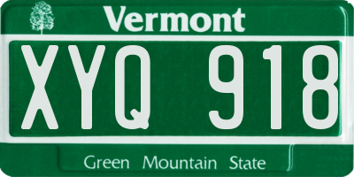 VT license plate XYQ918