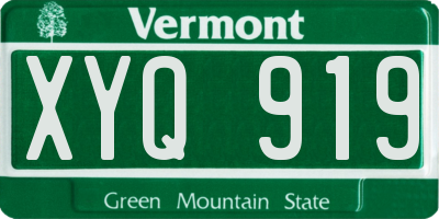 VT license plate XYQ919