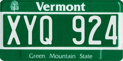 VT license plate XYQ924