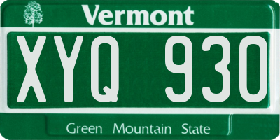 VT license plate XYQ930