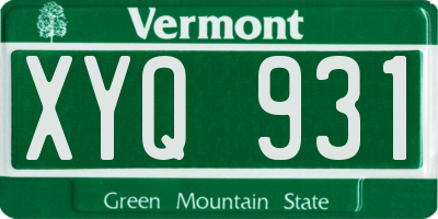 VT license plate XYQ931