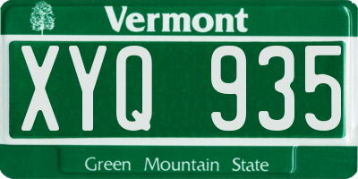 VT license plate XYQ935