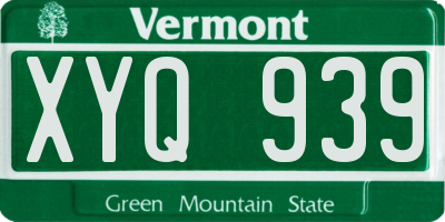 VT license plate XYQ939