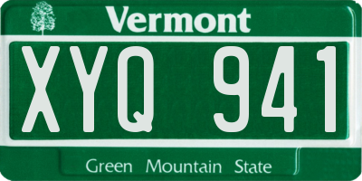 VT license plate XYQ941