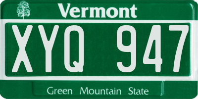 VT license plate XYQ947
