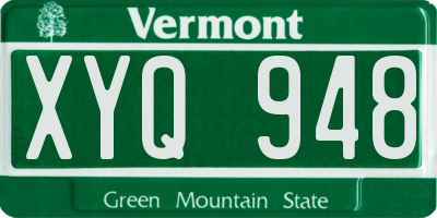 VT license plate XYQ948