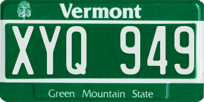VT license plate XYQ949