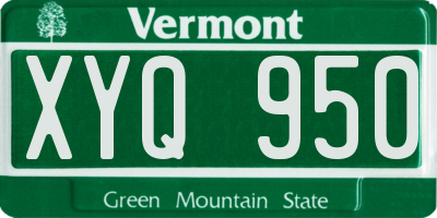 VT license plate XYQ950