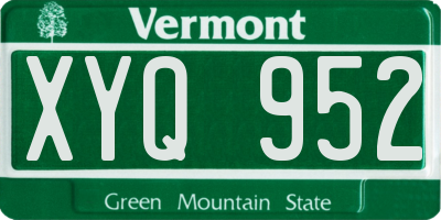 VT license plate XYQ952