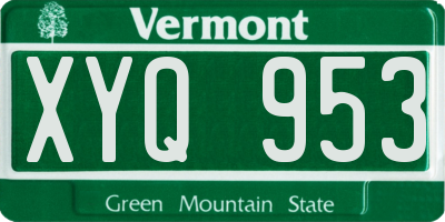 VT license plate XYQ953